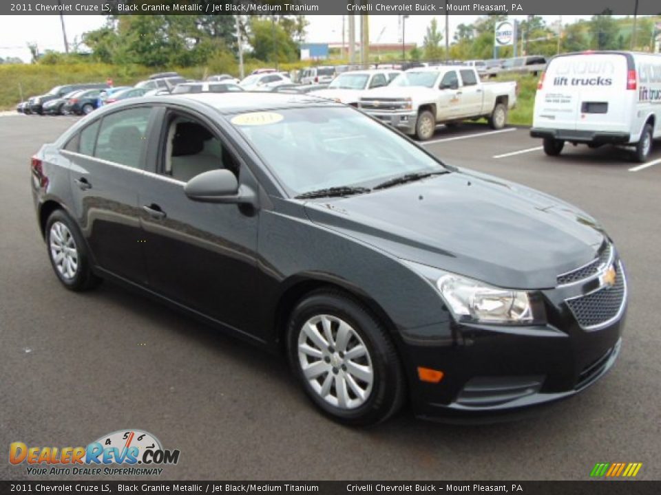 2011 Chevrolet Cruze LS Black Granite Metallic / Jet Black/Medium Titanium Photo #5
