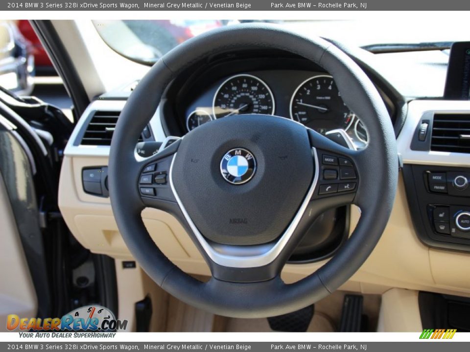 2014 BMW 3 Series 328i xDrive Sports Wagon Steering Wheel Photo #19