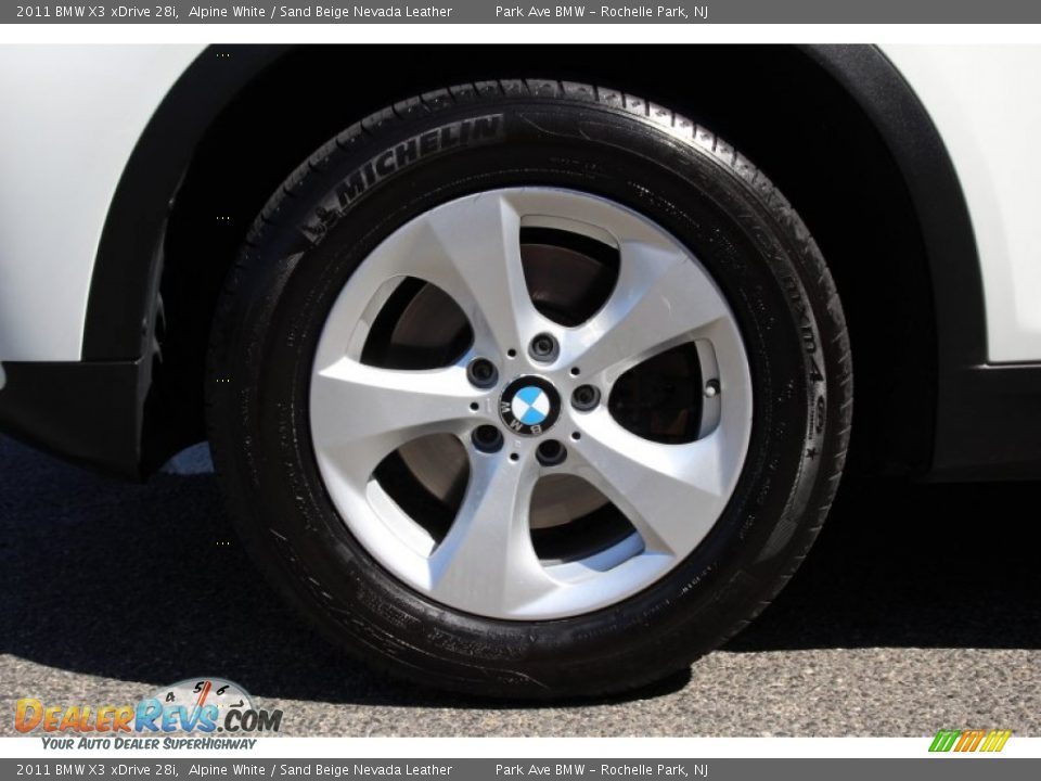 2011 BMW X3 xDrive 28i Alpine White / Sand Beige Nevada Leather Photo #33