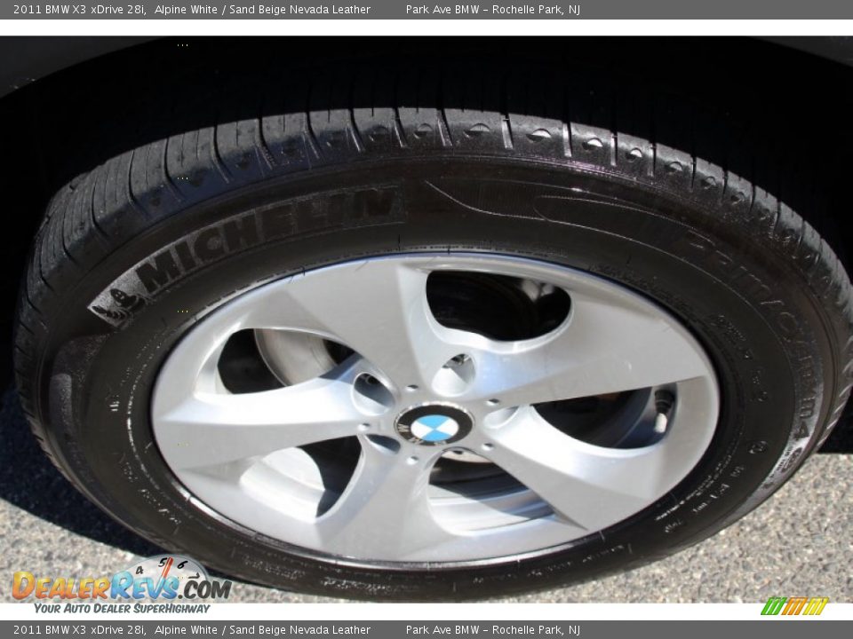 2011 BMW X3 xDrive 28i Alpine White / Sand Beige Nevada Leather Photo #34