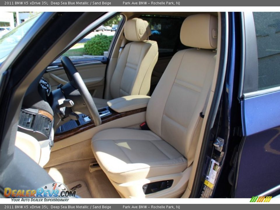 2011 BMW X5 xDrive 35i Deep Sea Blue Metallic / Sand Beige Photo #13