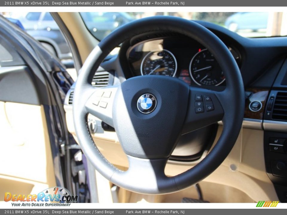 2011 BMW X5 xDrive 35i Deep Sea Blue Metallic / Sand Beige Photo #19