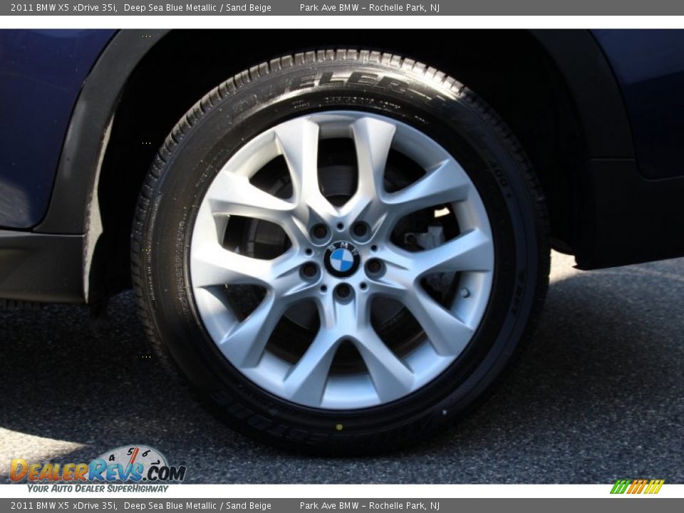 2011 BMW X5 xDrive 35i Deep Sea Blue Metallic / Sand Beige Photo #34