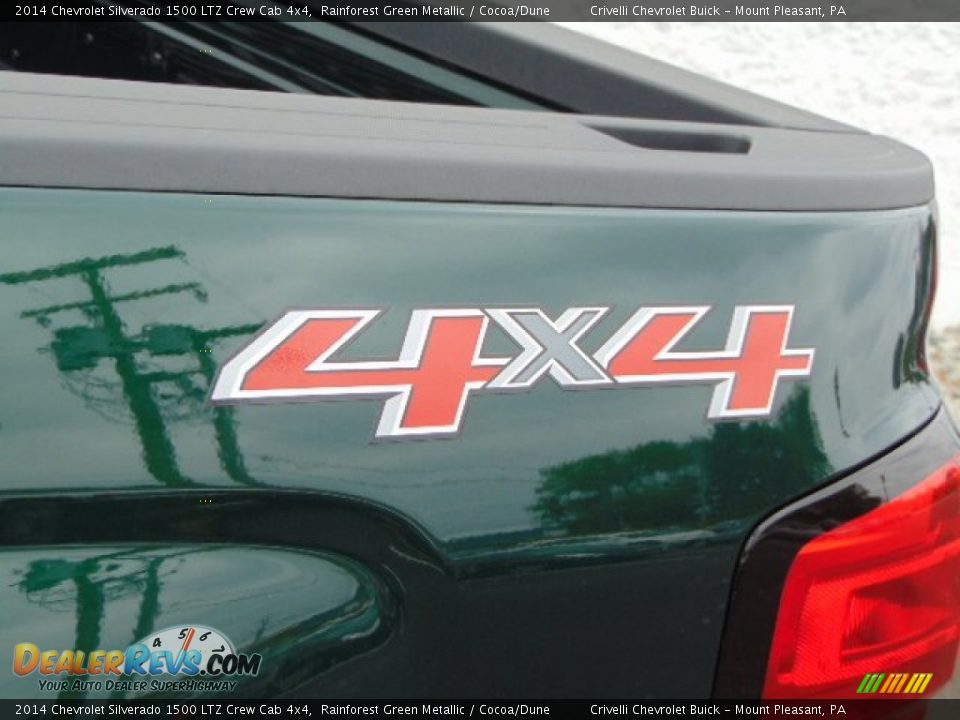2014 Chevrolet Silverado 1500 LTZ Crew Cab 4x4 Rainforest Green Metallic / Cocoa/Dune Photo #4