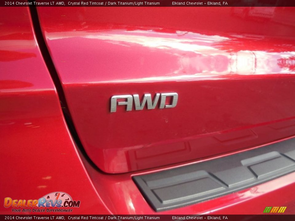 2014 Chevrolet Traverse LT AWD Crystal Red Tintcoat / Dark Titanium/Light Titanium Photo #10