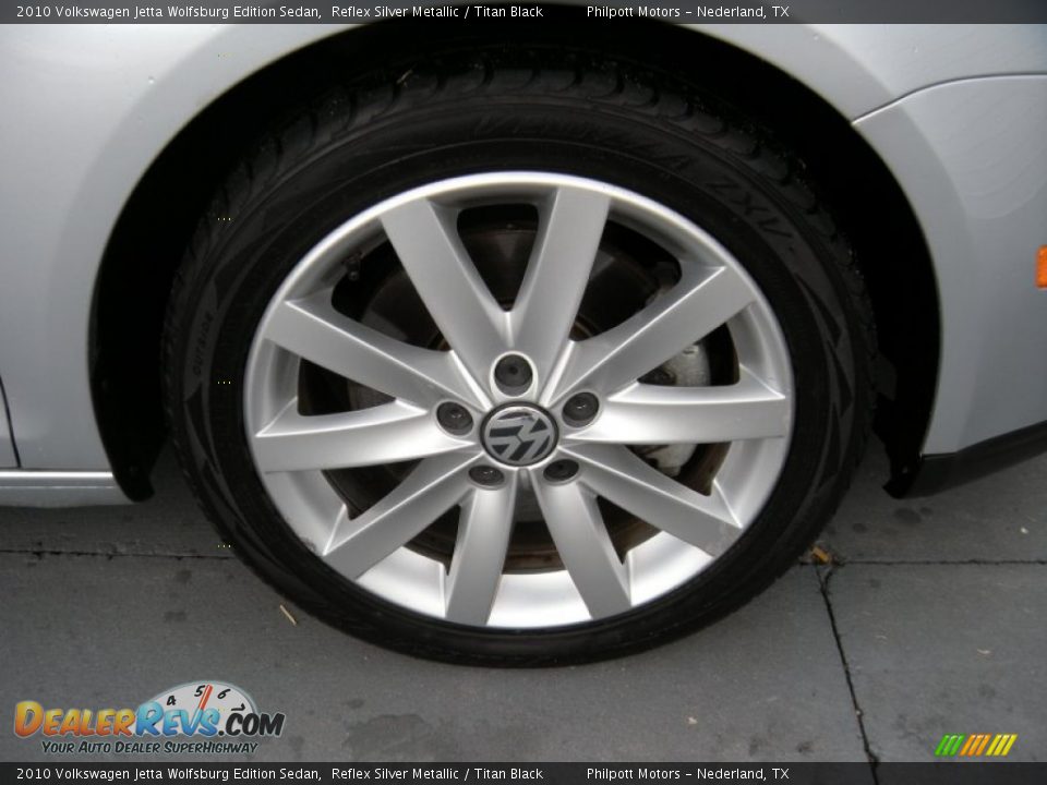 2010 Volkswagen Jetta Wolfsburg Edition Sedan Reflex Silver Metallic / Titan Black Photo #24