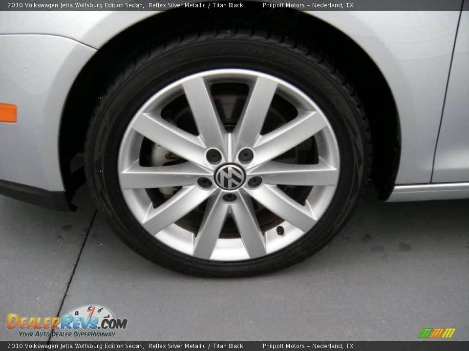 2010 Volkswagen Jetta Wolfsburg Edition Sedan Reflex Silver Metallic / Titan Black Photo #25
