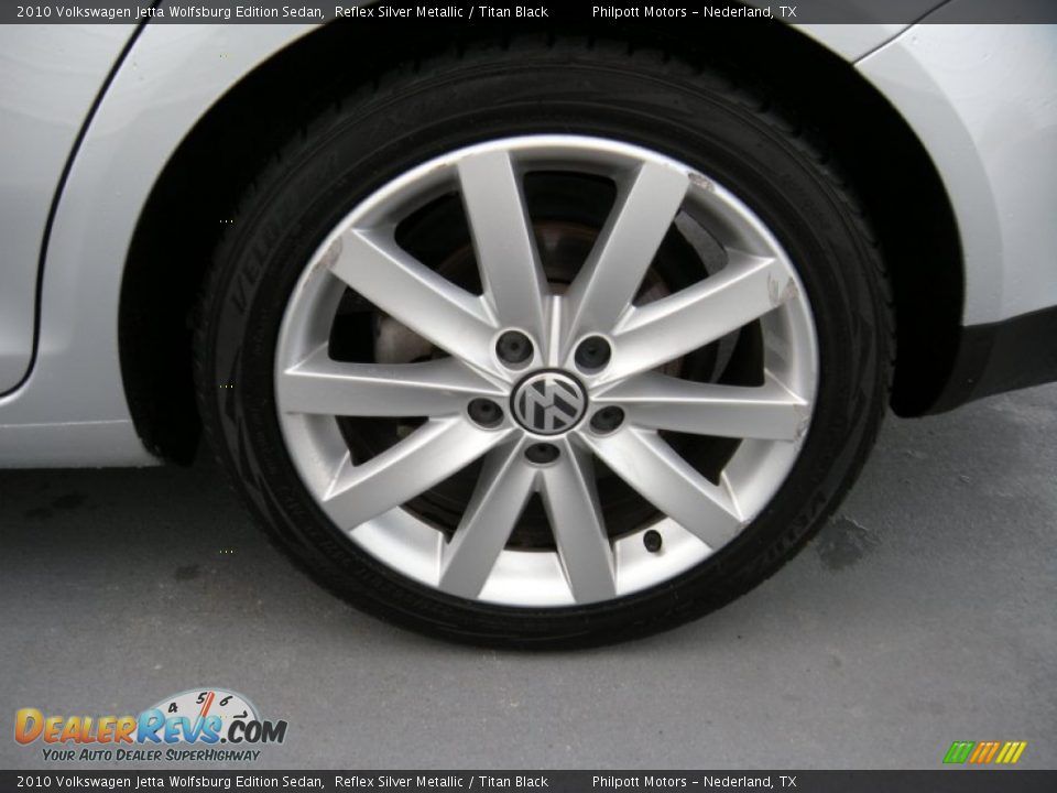 2010 Volkswagen Jetta Wolfsburg Edition Sedan Reflex Silver Metallic / Titan Black Photo #26