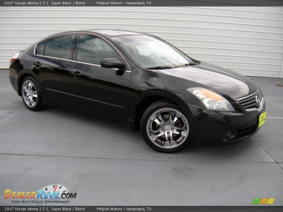 2007 Nissan Altima 2.5 S Super Black / Blond Photo #1