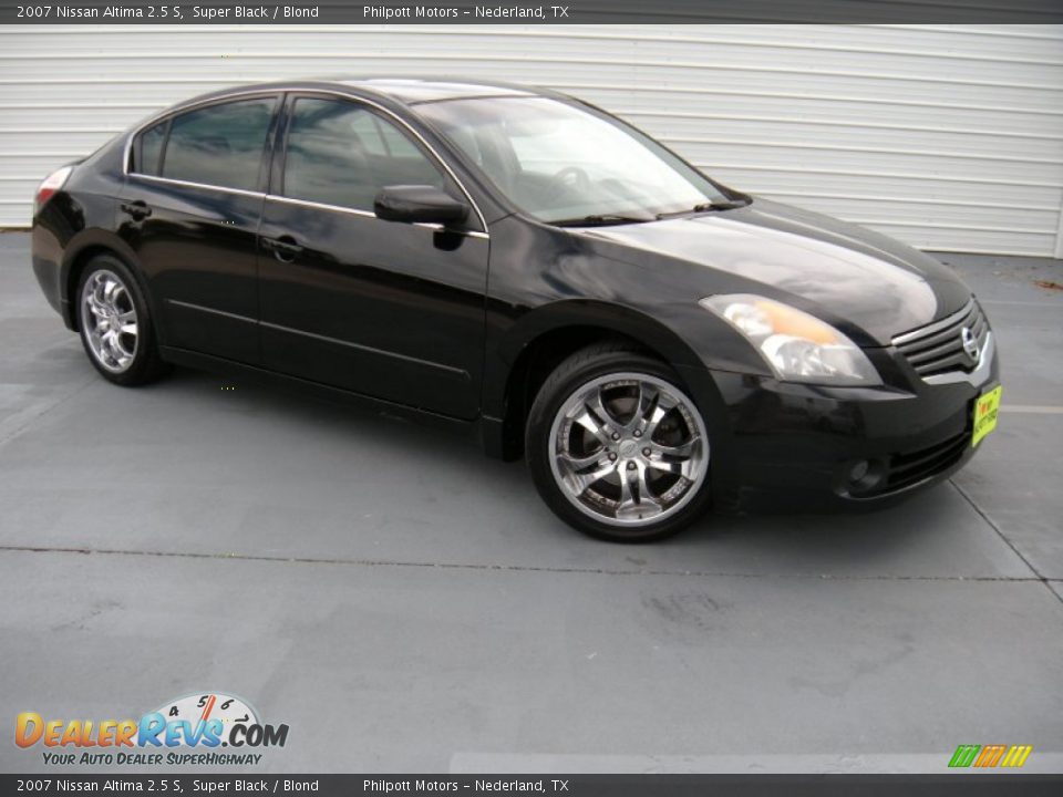 2007 Nissan Altima 2.5 S Super Black / Blond Photo #2