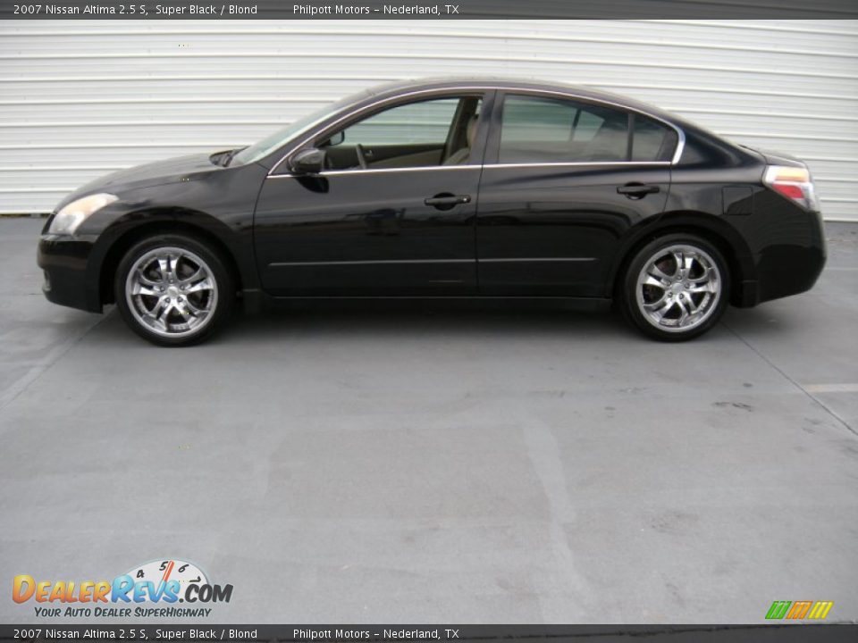 2007 Nissan Altima 2.5 S Super Black / Blond Photo #3