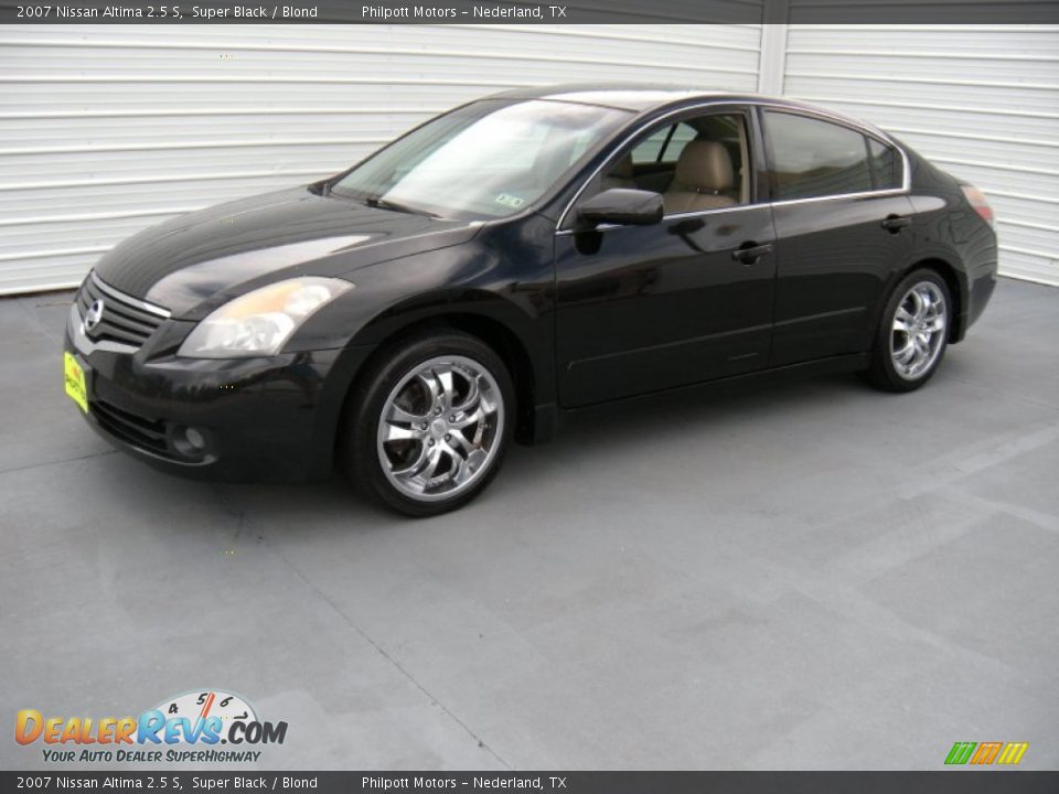 2007 Nissan Altima 2.5 S Super Black / Blond Photo #4