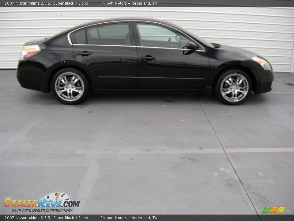 2007 Nissan Altima 2.5 S Super Black / Blond Photo #8