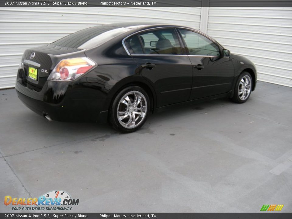 2007 Nissan Altima 2.5 S Super Black / Blond Photo #9