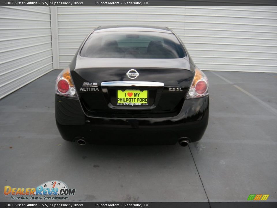 2007 Nissan Altima 2.5 S Super Black / Blond Photo #10