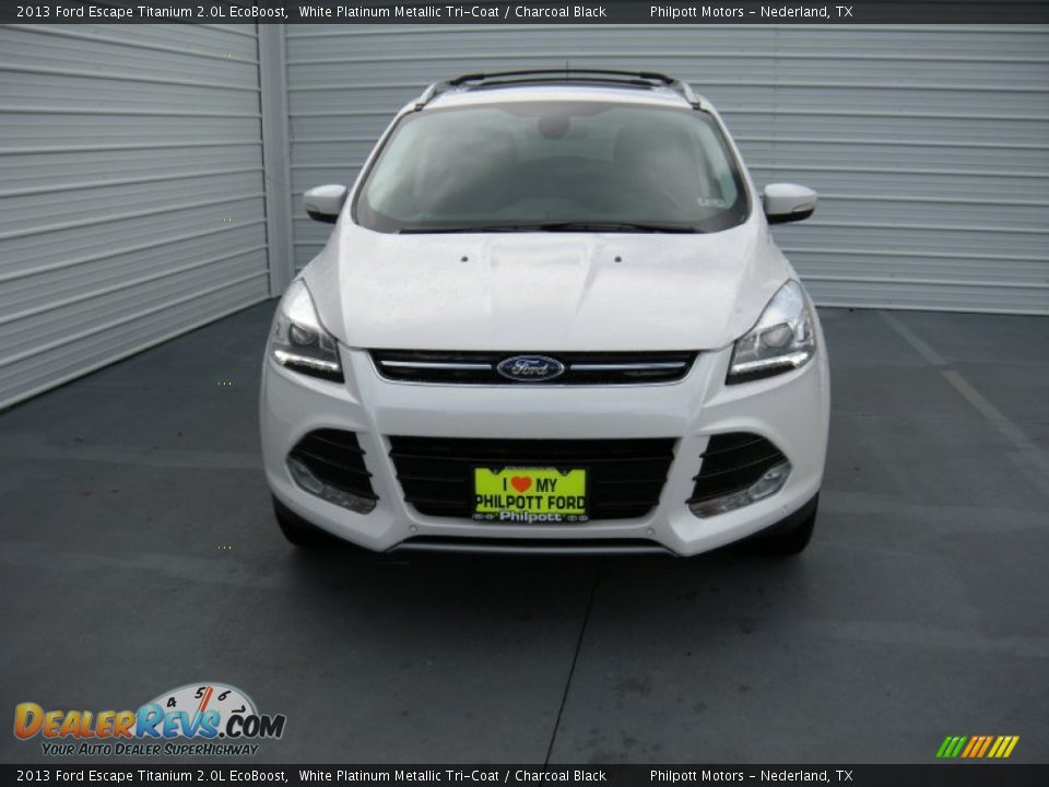 2013 Ford Escape Titanium 2.0L EcoBoost White Platinum Metallic Tri-Coat / Charcoal Black Photo #5