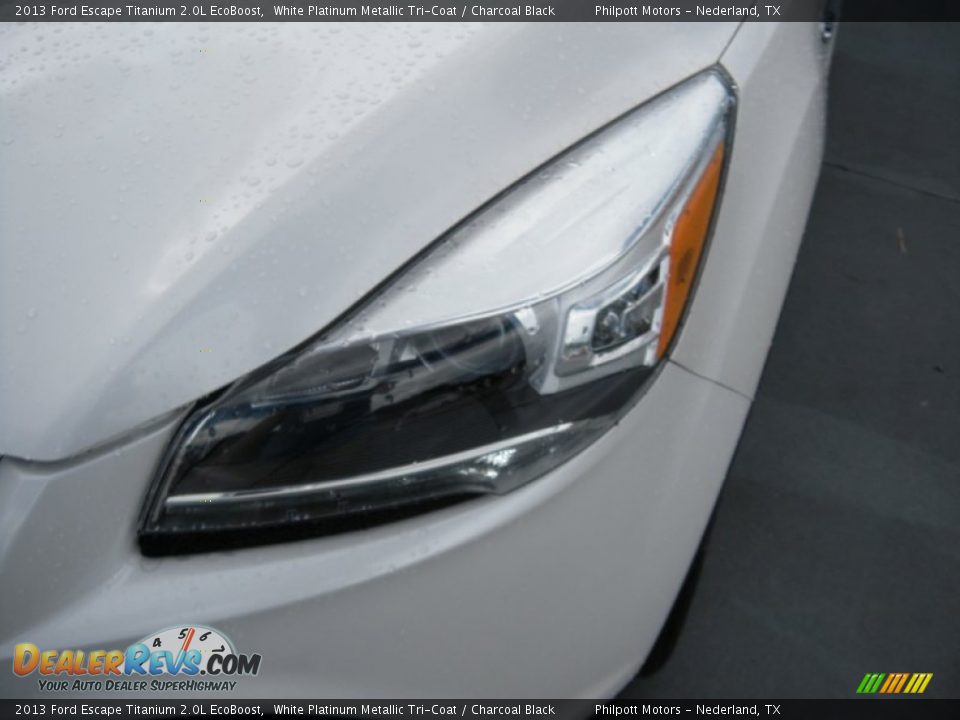 2013 Ford Escape Titanium 2.0L EcoBoost White Platinum Metallic Tri-Coat / Charcoal Black Photo #6