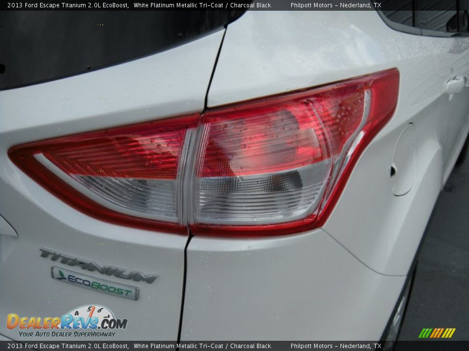 2013 Ford Escape Titanium 2.0L EcoBoost White Platinum Metallic Tri-Coat / Charcoal Black Photo #11