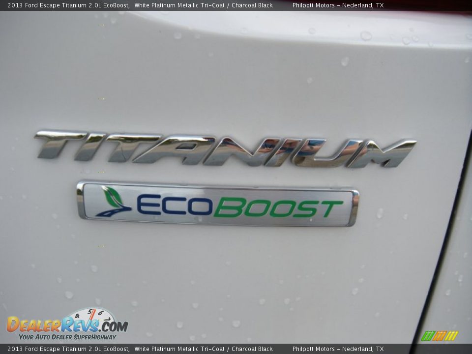 2013 Ford Escape Titanium 2.0L EcoBoost White Platinum Metallic Tri-Coat / Charcoal Black Photo #13