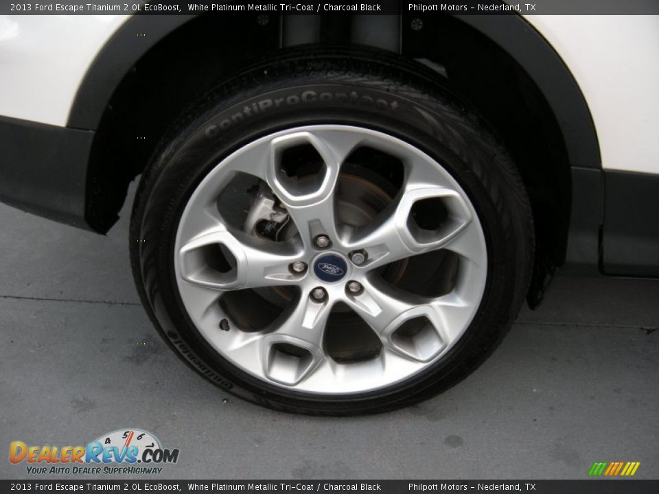 2013 Ford Escape Titanium 2.0L EcoBoost White Platinum Metallic Tri-Coat / Charcoal Black Photo #16