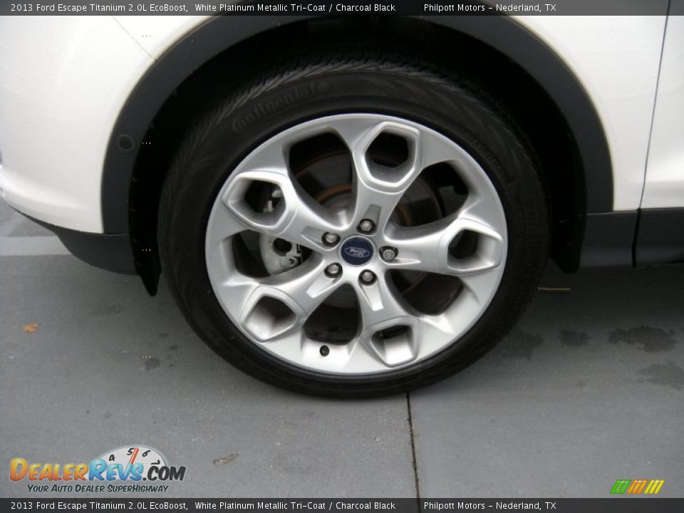 2013 Ford Escape Titanium 2.0L EcoBoost White Platinum Metallic Tri-Coat / Charcoal Black Photo #18