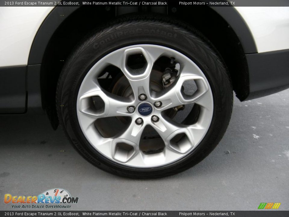 2013 Ford Escape Titanium 2.0L EcoBoost White Platinum Metallic Tri-Coat / Charcoal Black Photo #19