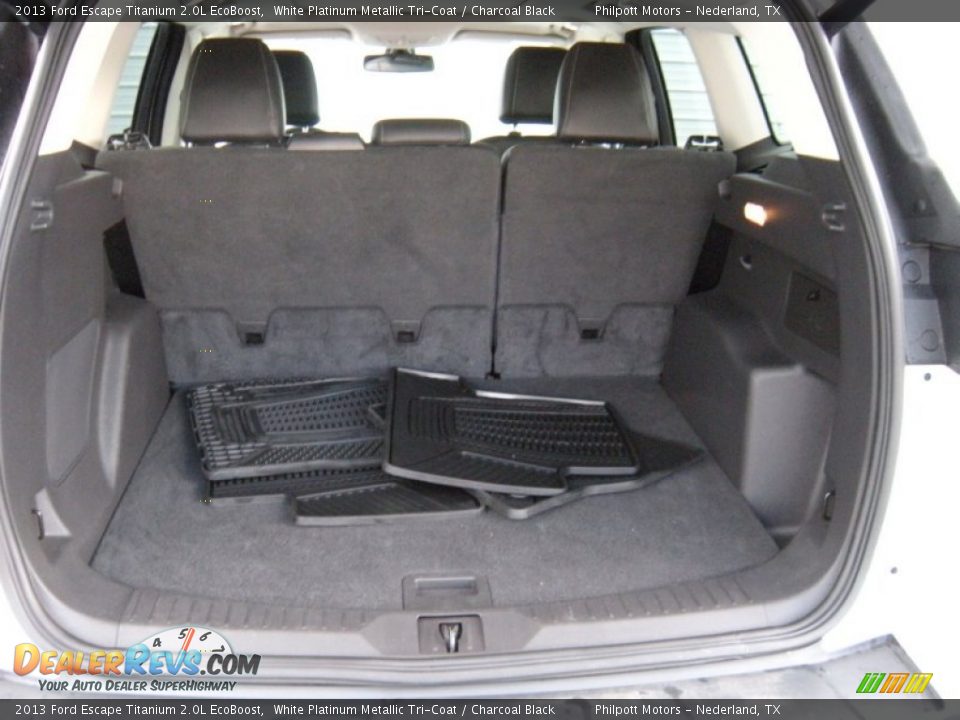 2013 Ford Escape Titanium 2.0L EcoBoost White Platinum Metallic Tri-Coat / Charcoal Black Photo #20