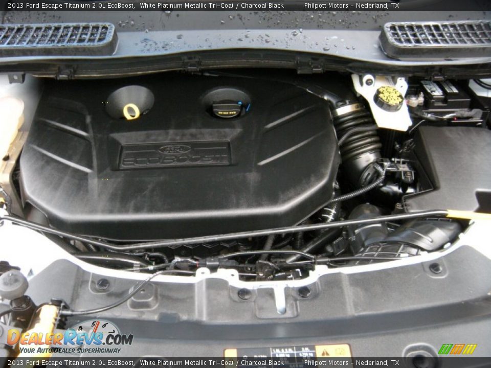 2013 Ford Escape Titanium 2.0L EcoBoost White Platinum Metallic Tri-Coat / Charcoal Black Photo #21