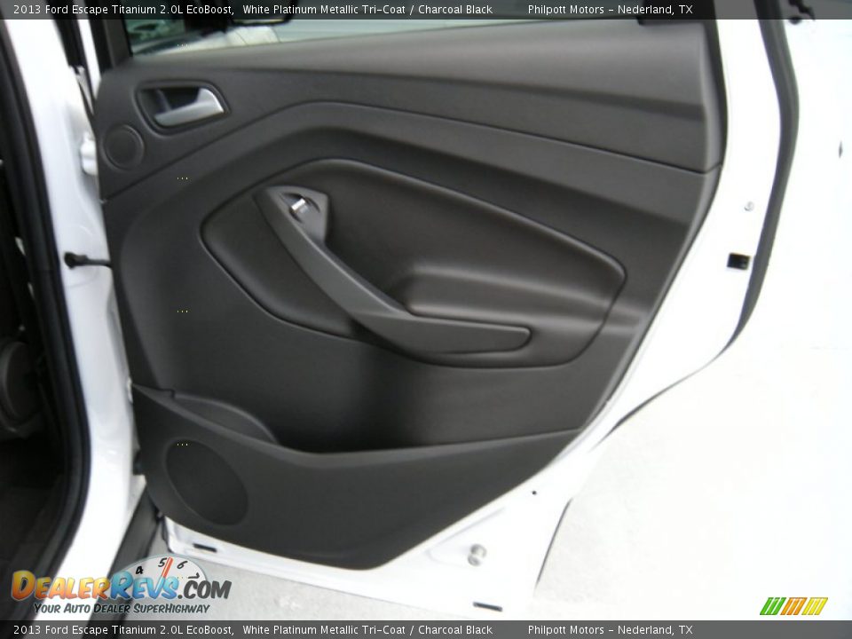 2013 Ford Escape Titanium 2.0L EcoBoost White Platinum Metallic Tri-Coat / Charcoal Black Photo #26