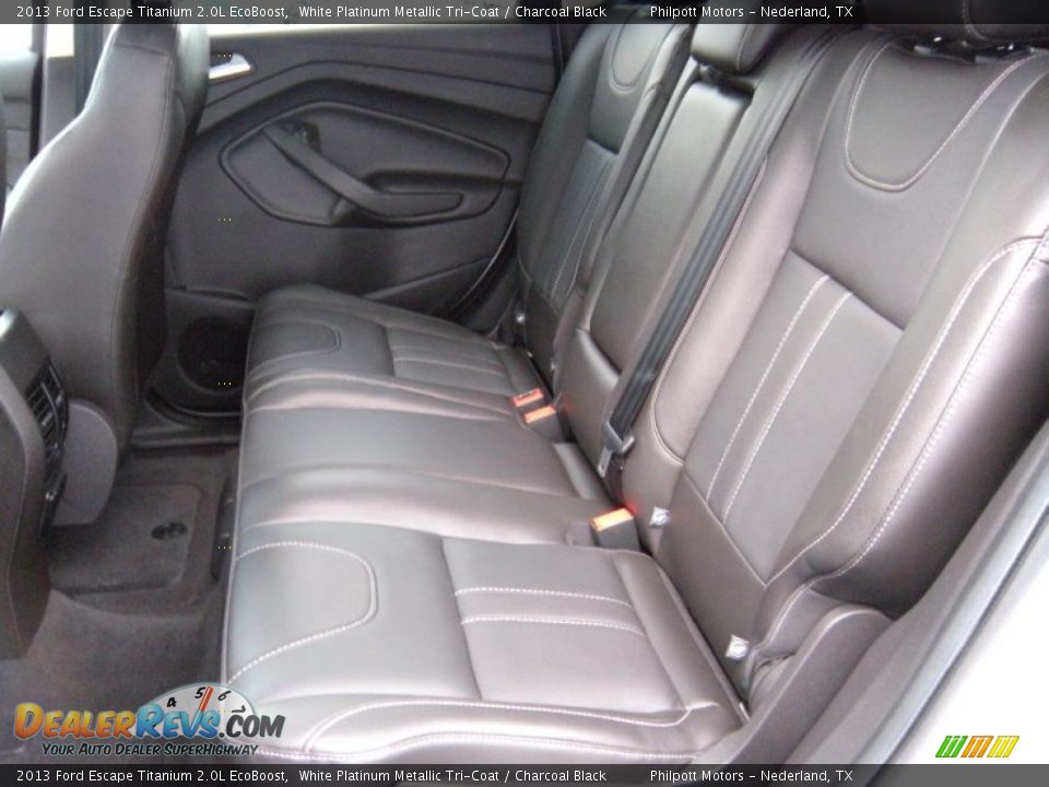 2013 Ford Escape Titanium 2.0L EcoBoost White Platinum Metallic Tri-Coat / Charcoal Black Photo #29