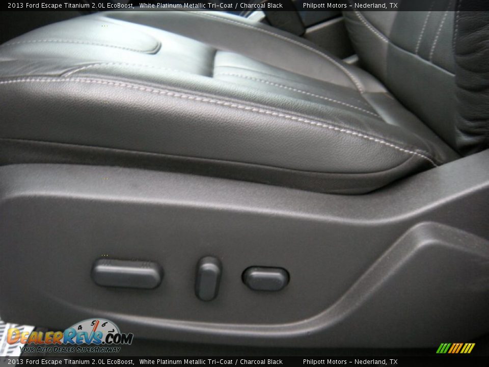 2013 Ford Escape Titanium 2.0L EcoBoost White Platinum Metallic Tri-Coat / Charcoal Black Photo #34