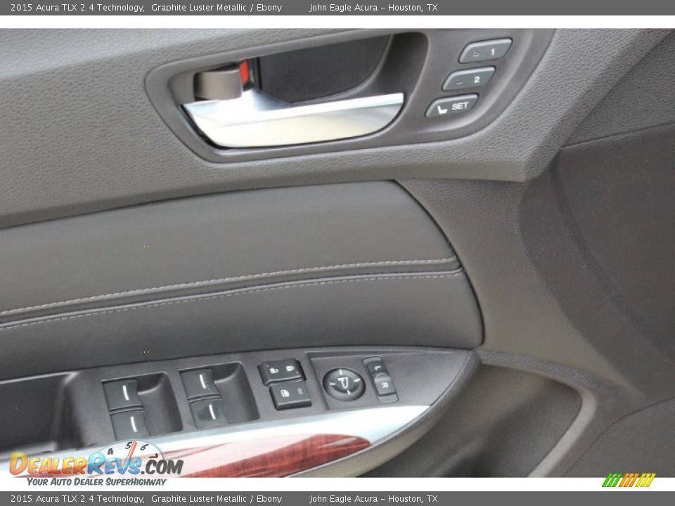 2015 Acura TLX 2.4 Technology Graphite Luster Metallic / Ebony Photo #22