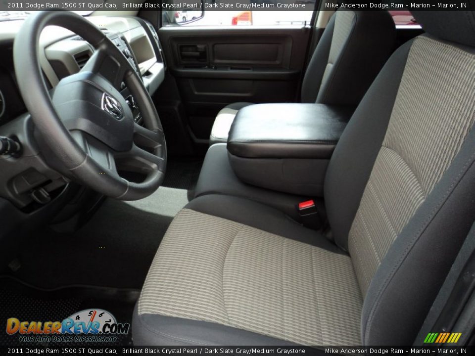 2011 Dodge Ram 1500 ST Quad Cab Brilliant Black Crystal Pearl / Dark Slate Gray/Medium Graystone Photo #5