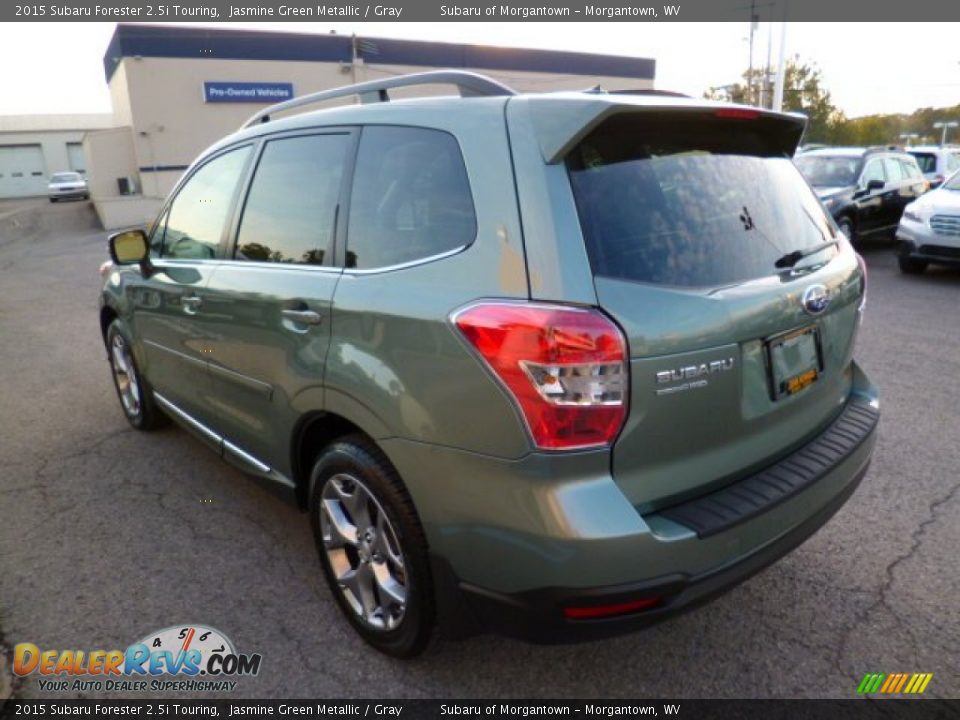 2015 Subaru Forester 2.5i Touring Jasmine Green Metallic / Gray Photo #4