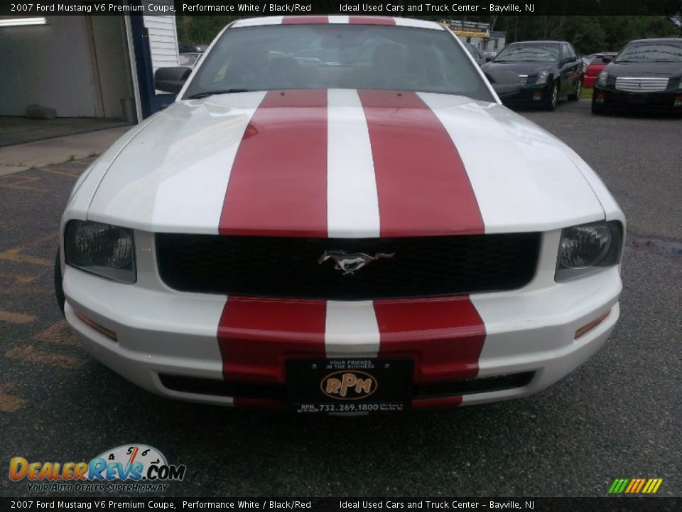 2007 Ford Mustang V6 Premium Coupe Performance White / Black/Red Photo #2