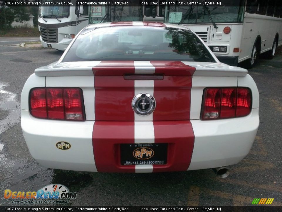2007 Ford Mustang V6 Premium Coupe Performance White / Black/Red Photo #8