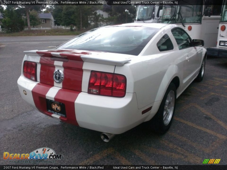 2007 Ford Mustang V6 Premium Coupe Performance White / Black/Red Photo #9