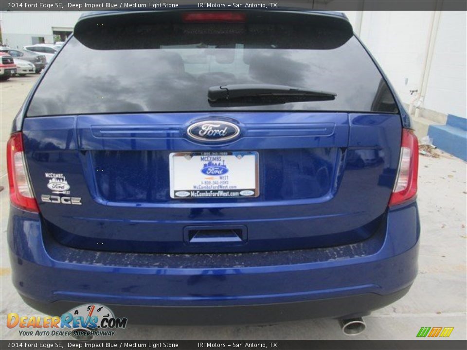2014 Ford Edge SE Deep Impact Blue / Medium Light Stone Photo #10
