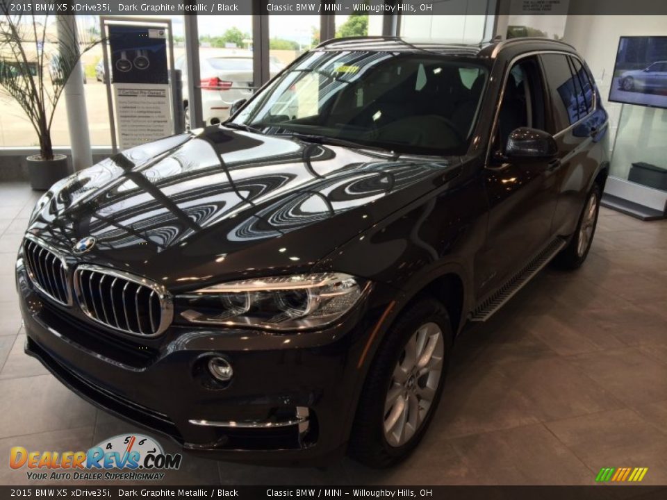 2015 BMW X5 xDrive35i Dark Graphite Metallic / Black Photo #1