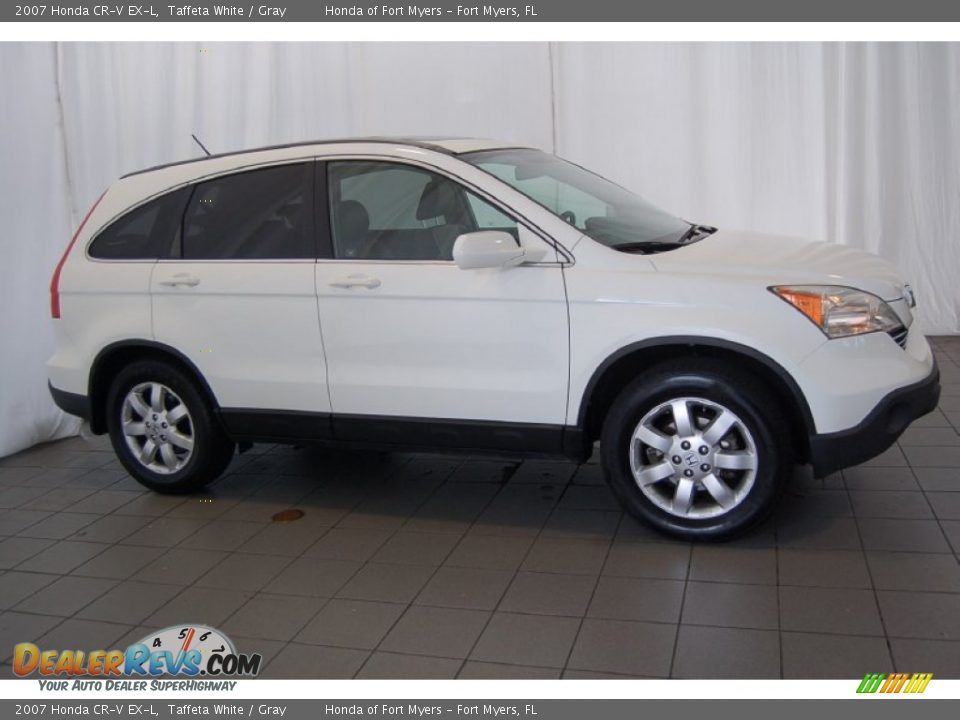 2007 Honda CR-V EX-L Taffeta White / Gray Photo #6
