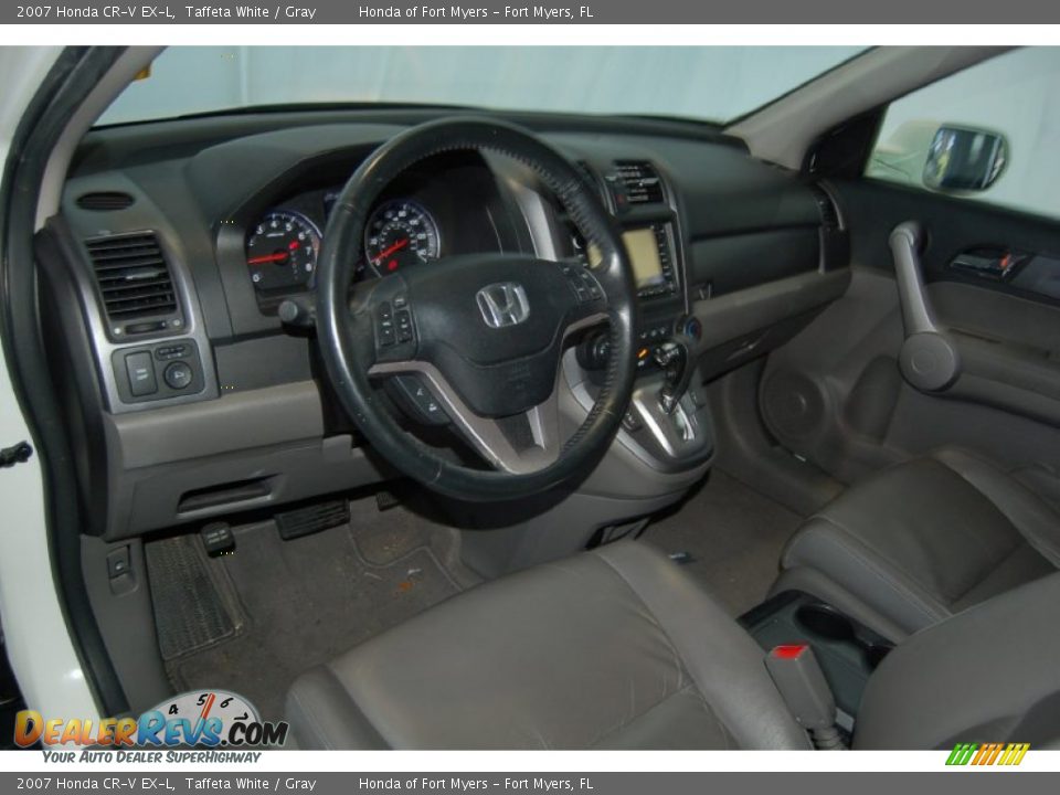2007 Honda CR-V EX-L Taffeta White / Gray Photo #13