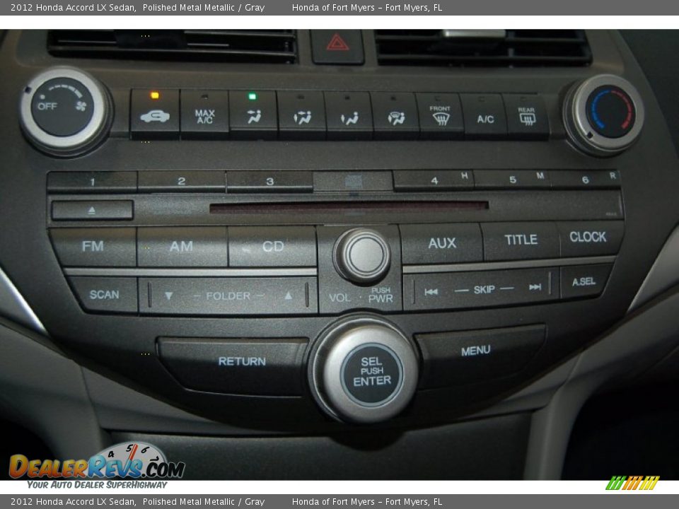 2012 Honda Accord LX Sedan Polished Metal Metallic / Gray Photo #17