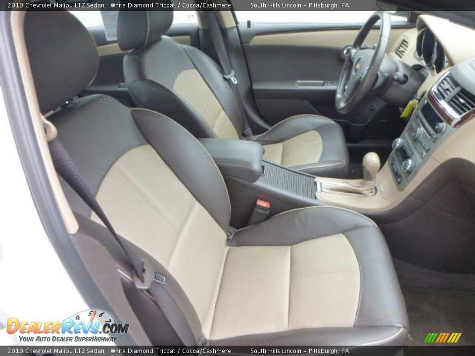 2010 Chevrolet Malibu LTZ Sedan White Diamond Tricoat / Cocoa/Cashmere Photo #10