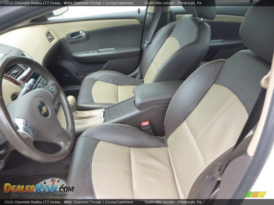 2010 Chevrolet Malibu LTZ Sedan White Diamond Tricoat / Cocoa/Cashmere Photo #16