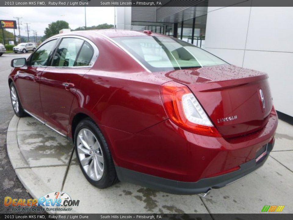 2013 Lincoln MKS FWD Ruby Red / Light Dune Photo #3