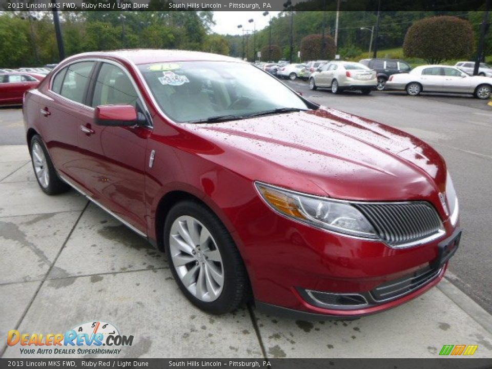 2013 Lincoln MKS FWD Ruby Red / Light Dune Photo #7