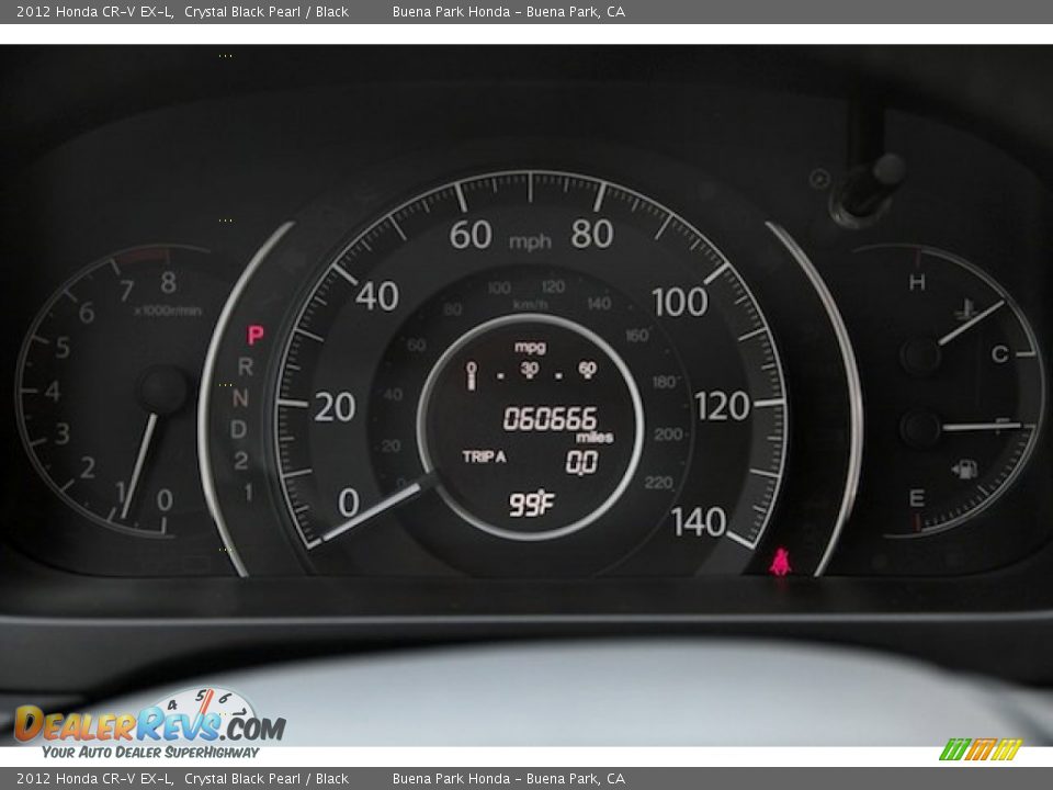 2012 Honda CR-V EX-L Crystal Black Pearl / Black Photo #28