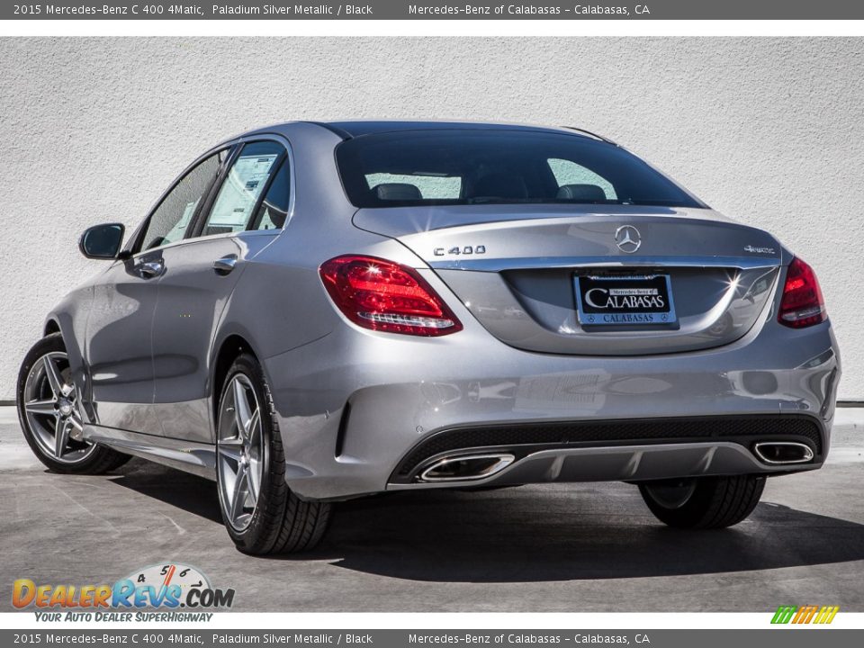 2015 Mercedes-Benz C 400 4Matic Paladium Silver Metallic / Black Photo #2