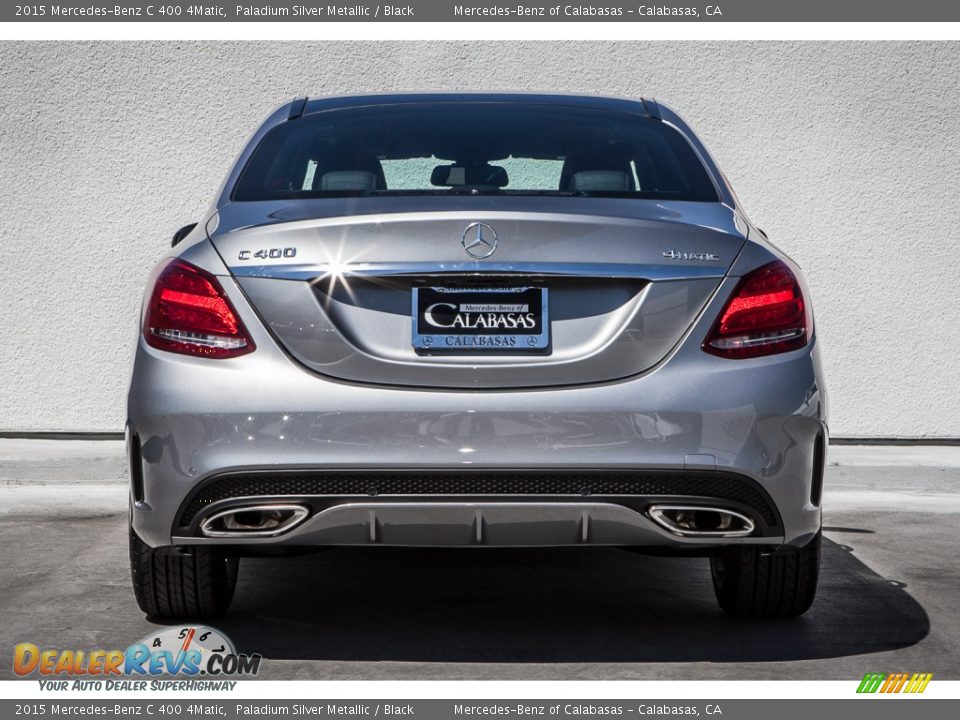 2015 Mercedes-Benz C 400 4Matic Paladium Silver Metallic / Black Photo #3