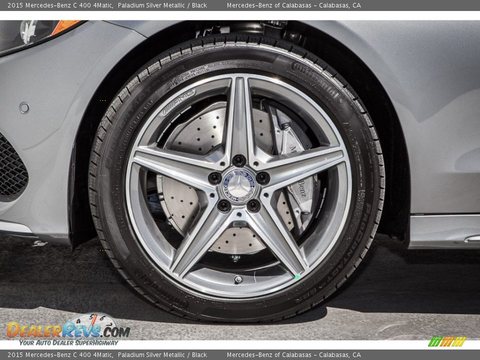 2015 Mercedes-Benz C 400 4Matic Paladium Silver Metallic / Black Photo #10